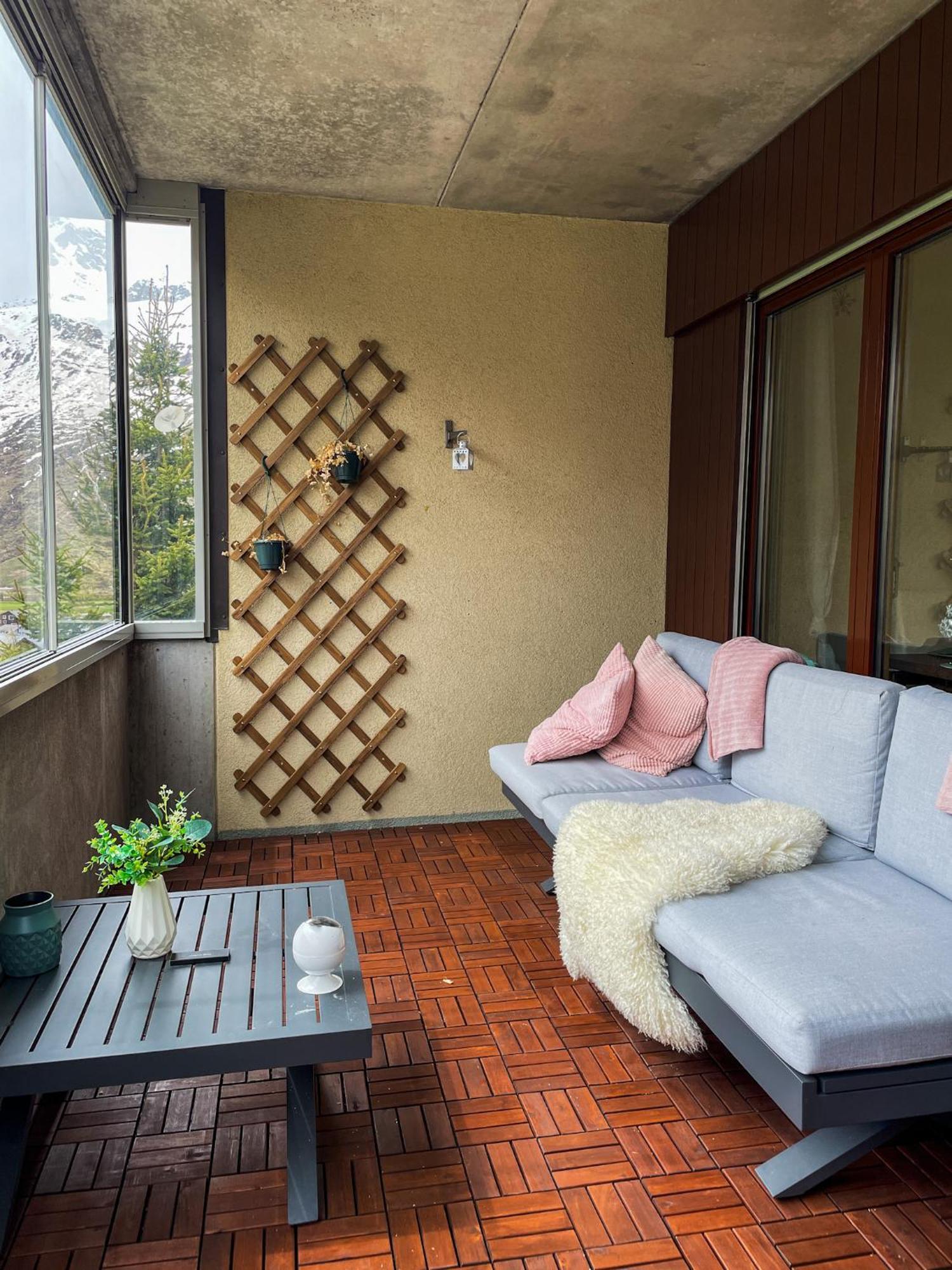 Top Modernes Apartment Im Herzen Von Andermatt Balkon & Bergblick Ngoại thất bức ảnh