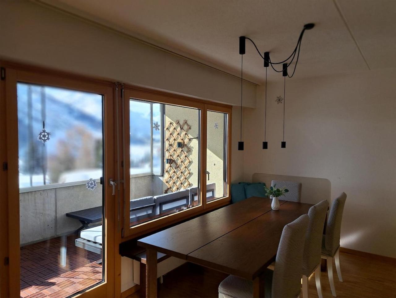 Top Modernes Apartment Im Herzen Von Andermatt Balkon & Bergblick Ngoại thất bức ảnh